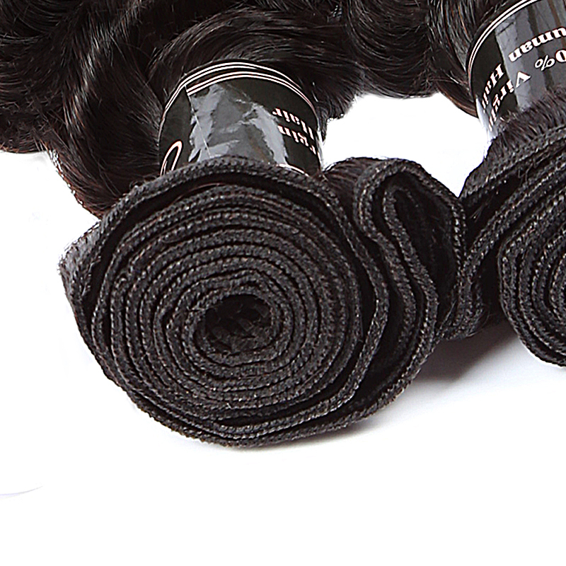 XYS Hair 3/4 Bundles Deal Deep Wave Human Hair 100% Human Hair Bundles