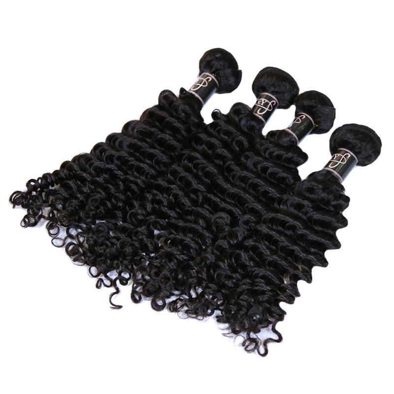 XYS Hair 1/2 Bundles Deal Deep Wave 100% Human Hair Natural Black