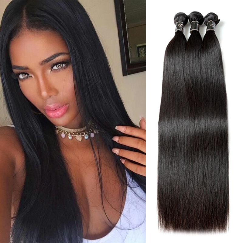 XYS Hair 3/4 Bundles Deal Straight Bundles 100% virgin human hair