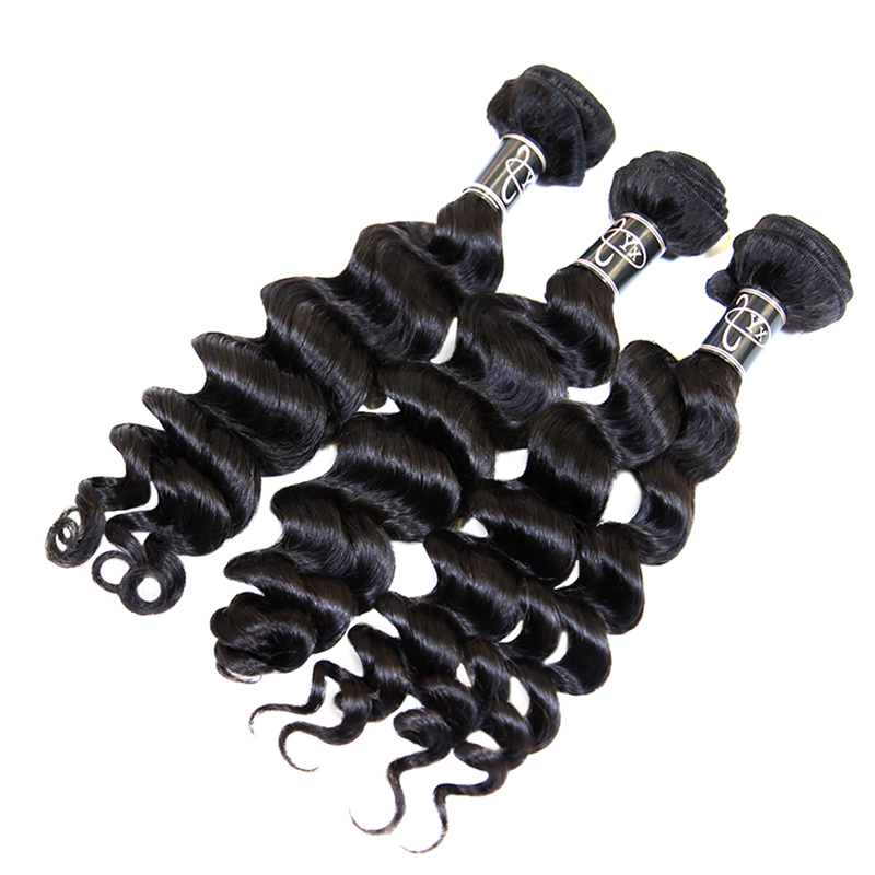 XYS Hair 3/4 Bundles Deal Loose Wave Human Hair Raw Unprocessed Hair