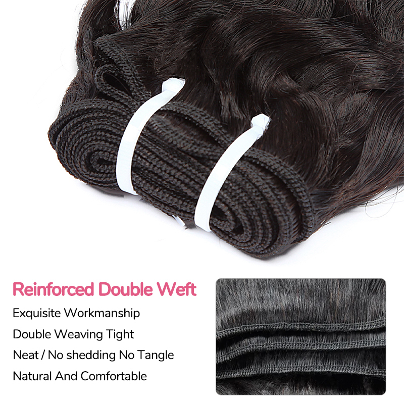 XYS Hair 3/4 Bundles Deal Water Wave 100% Virgin Human Hair