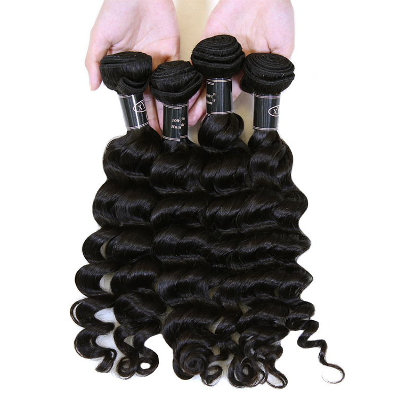 XYS Hair 3/4 Bundles Deal Loose Wave Human Hair Raw Unprocessed Hair