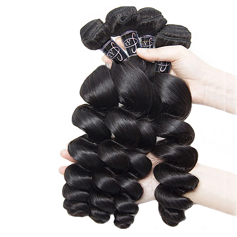 XYS Hair 3/4 Bundles Deal Loose Curly 100% Human Hair