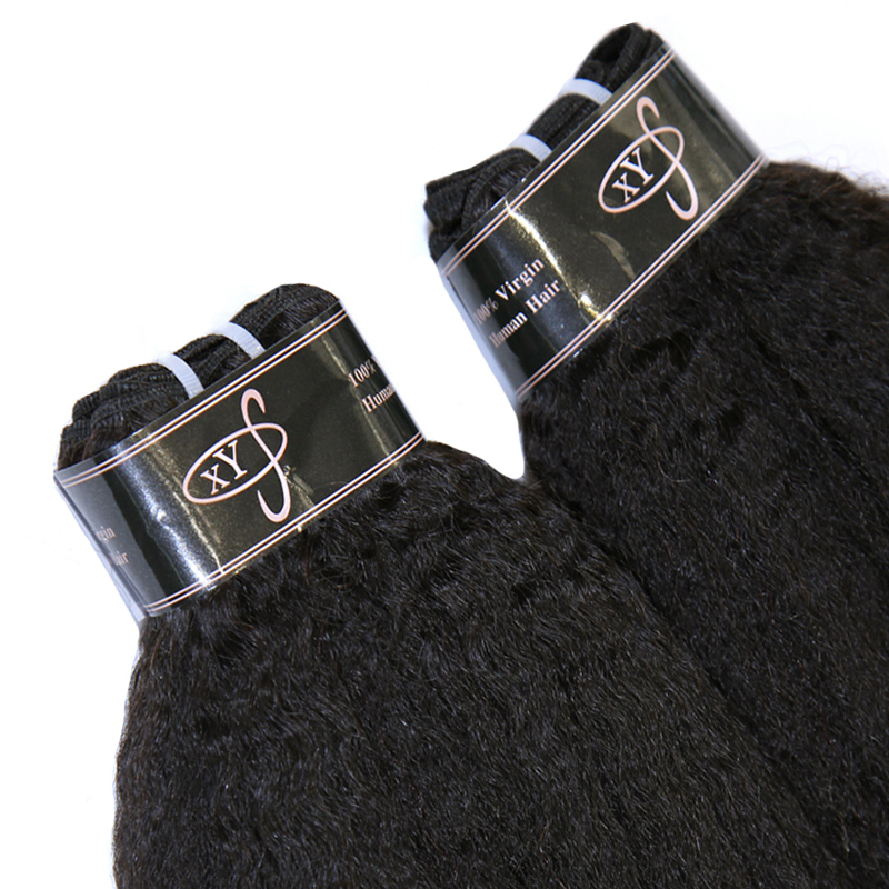 XYS Hair 3/4 Bundles Deal Kinky Straight Hair raw indian hair