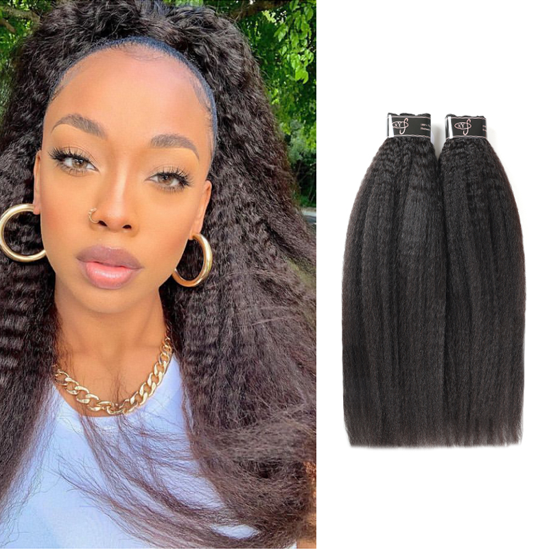 XYS Hair 3/4 Bundles Deal Kinky Straight Hair raw indian hair