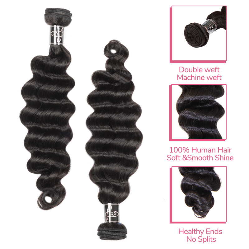 XYS Hair 3/4 Bundles Deal Loose Wave Human Hair Raw Unprocessed Hair