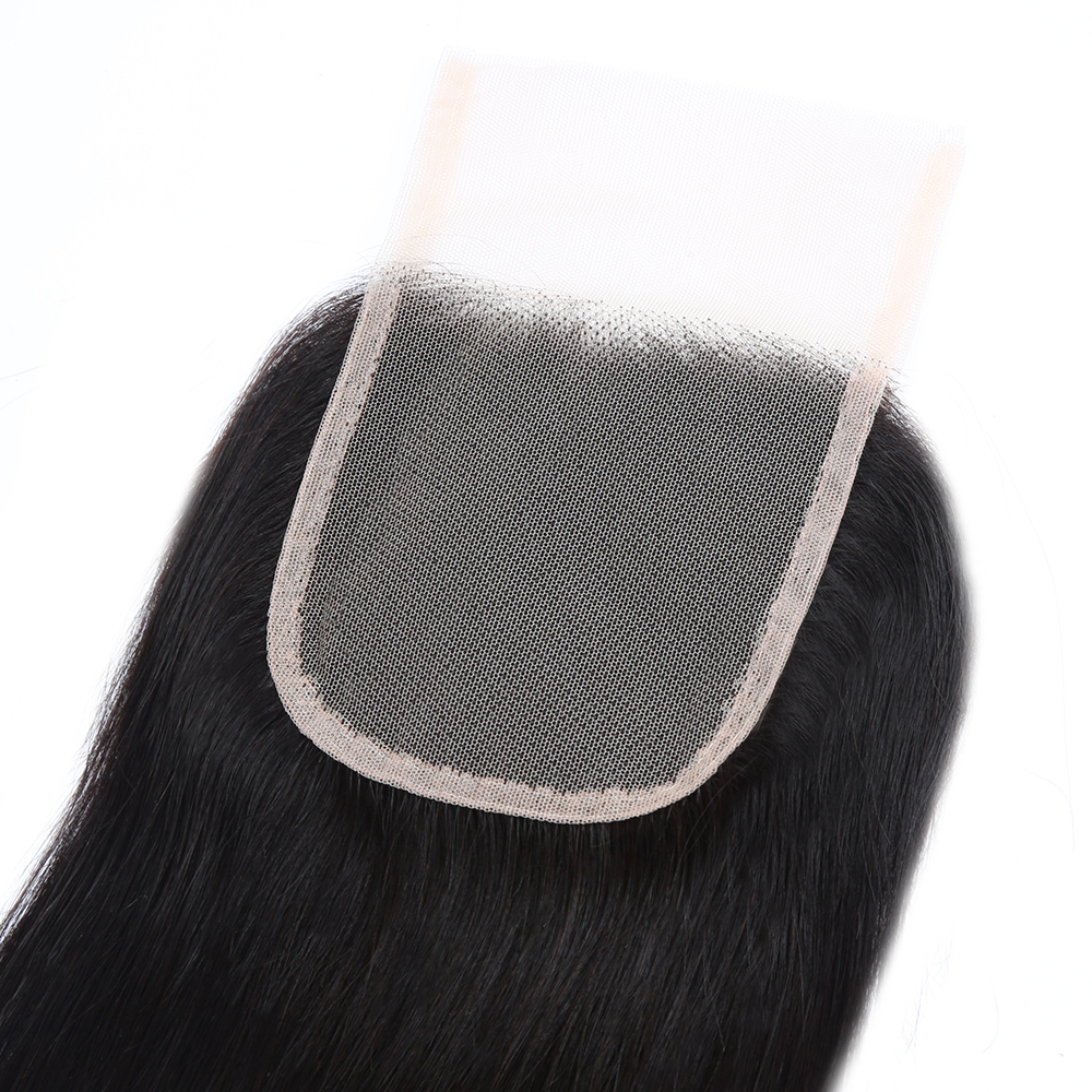 XYS Hair Straight Human Hair 4x4 Transparent Lace Closure