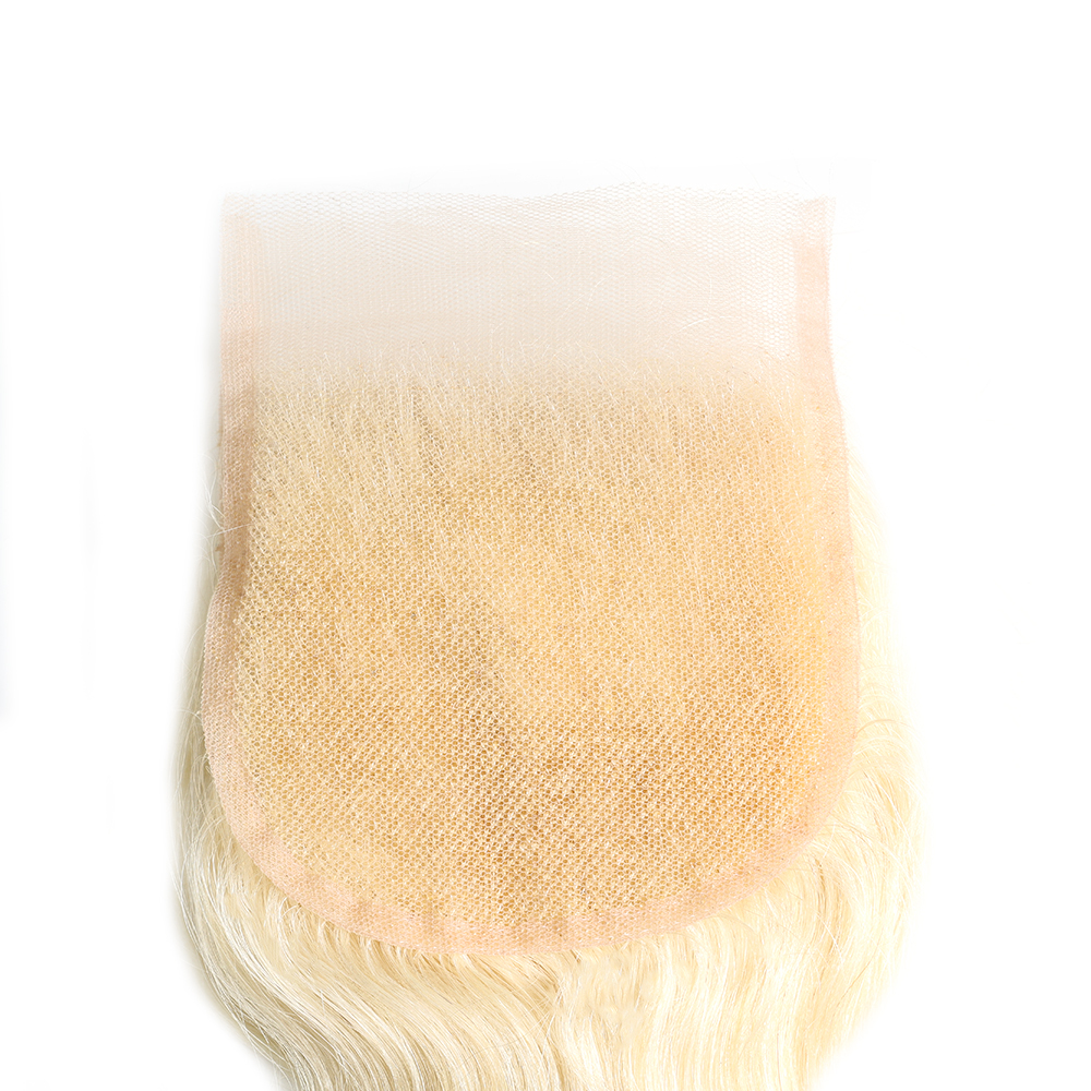 XYS Hair 613 Blonde Body Wave Hair 4x4 Transparent Lace Closure