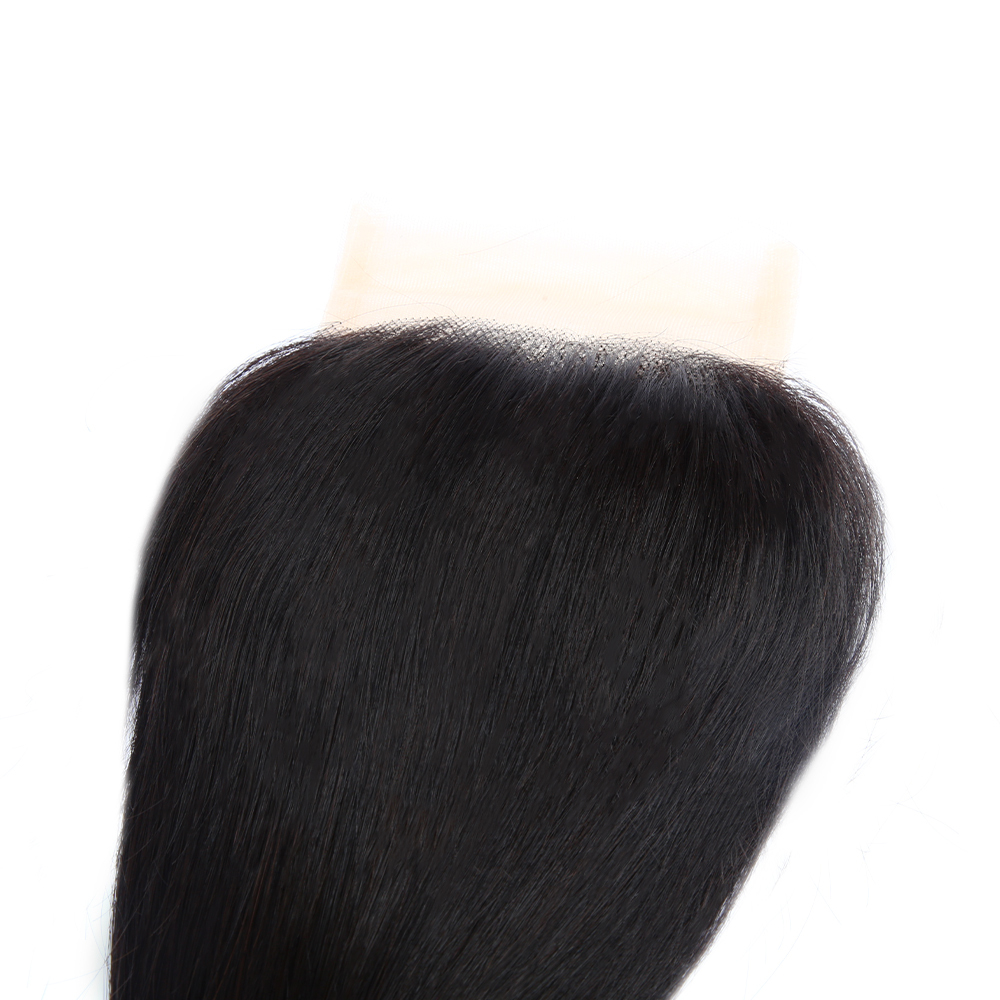 XYS Hair Straight Human Hair 4x4 Transparent Lace Closure