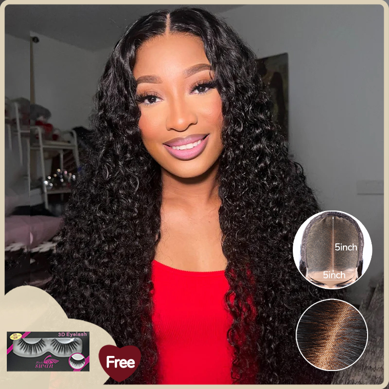 XYS 5x5 Pre-Everything HD Closure Wig  Water Wave  With Pre Bleached Knots Plucked Hairline