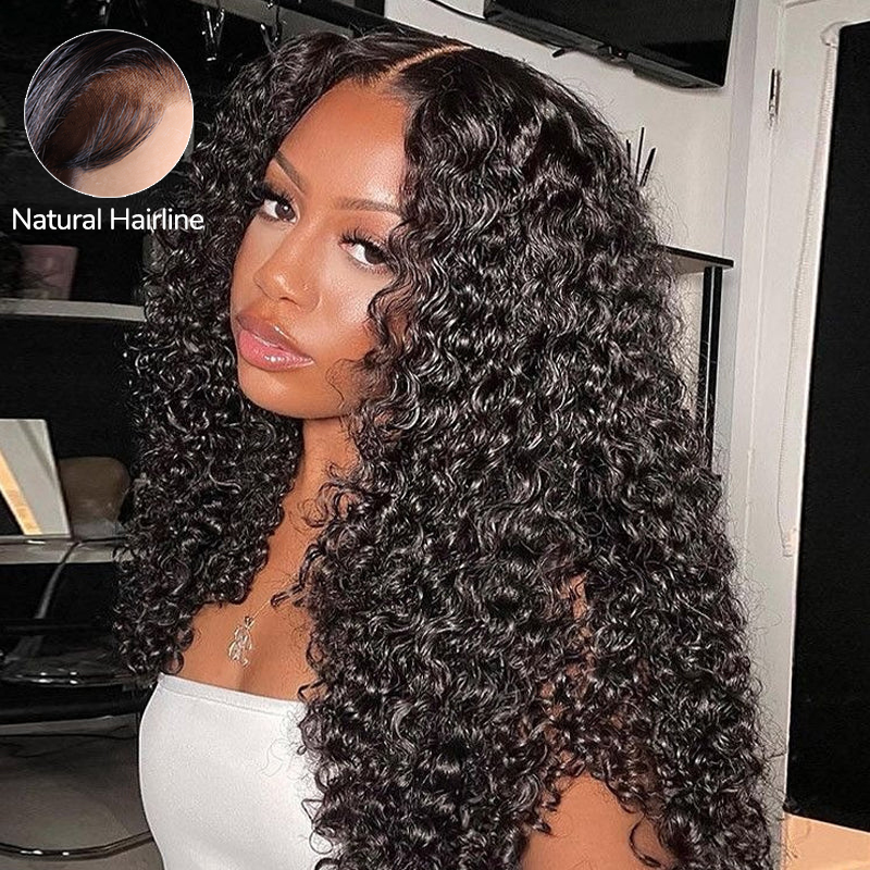 XYS Hair 5x5 Pre-Everything HD Closure Wig Water Wave Wig With Pre Bleached Knots Plucked Hairline
