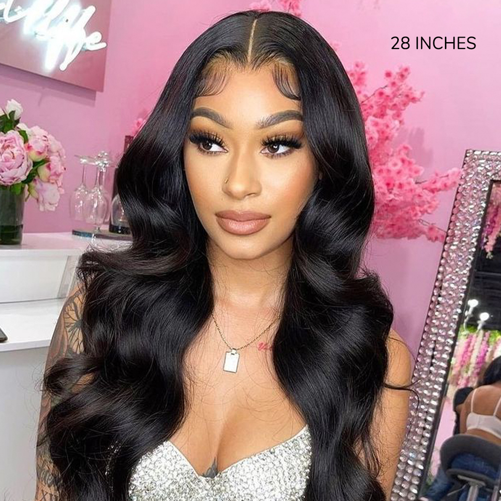 XYS Hair 5x5 Pre-Everything Body Wave Hair Lace Closure Wig With Pre Bleached Knots Plucked Hairline