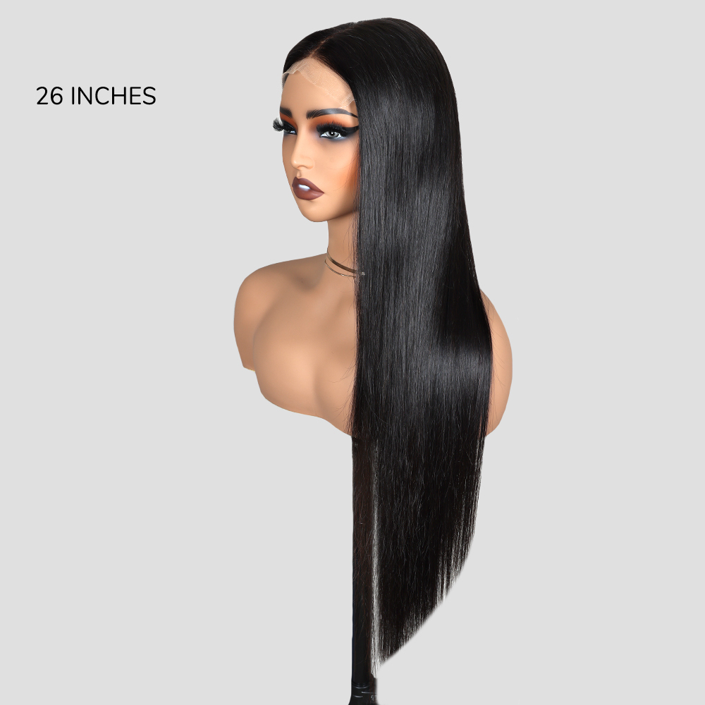 XYS Hair 5x5 Bye Bye Knots Straight Hair Pre Cut Lace With Plucked Hairline