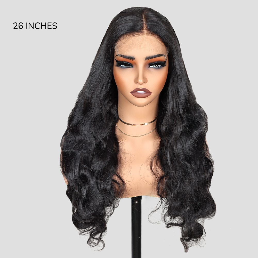 XYS Hair 5x5 Pre-Everything Body Wave Hair Lace Closure Wig With Pre Bleached Knots Plucked Hairline