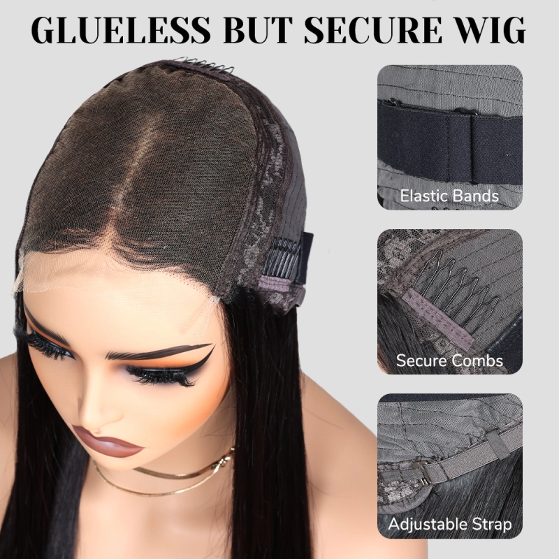 XYS Hair 5x5 Pre-Everything HD Closure Wig Water Wave Wig With Pre Bleached Knots Plucked Hairline