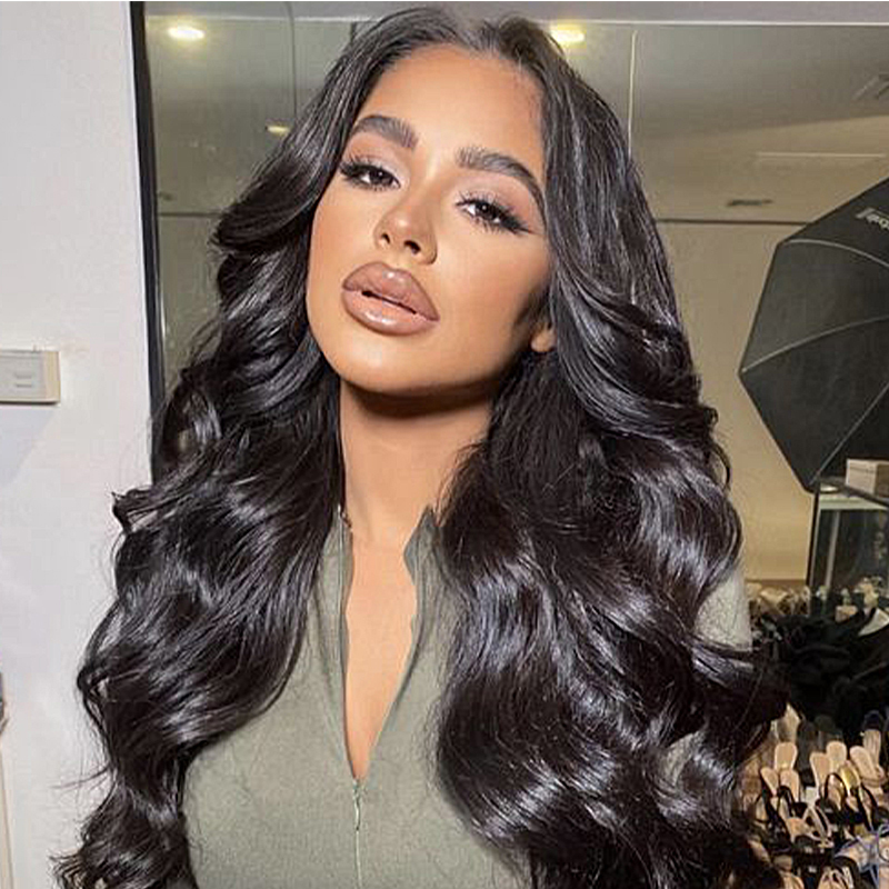 XYS Hair 3D Body Wave Hair 5x5 Pre-Cut HD Lace Closure Pre-Bleached Wig