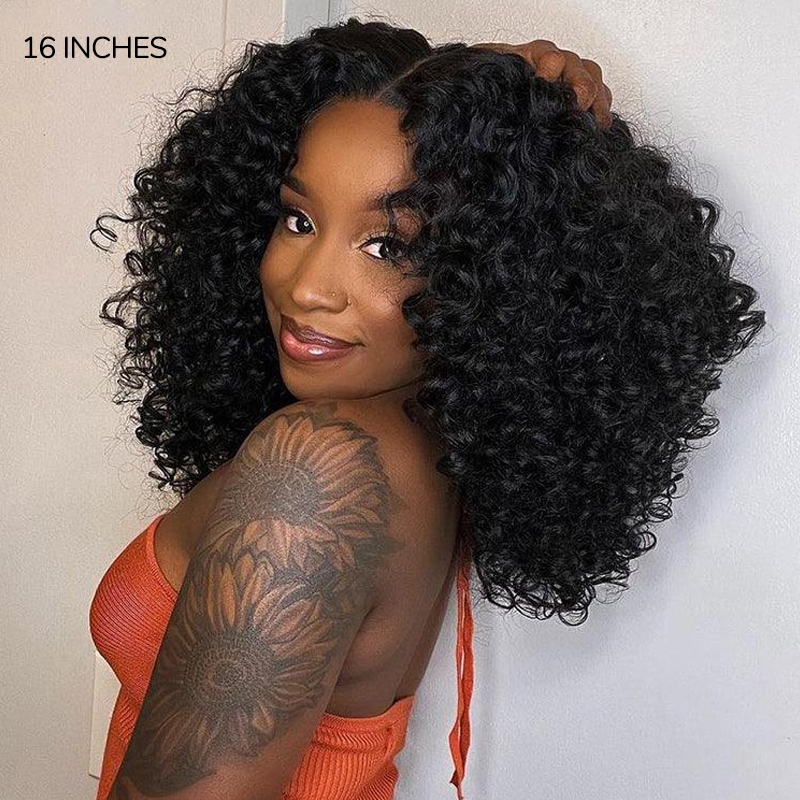 XYS Hair Bye-Bye Knots Wig Kinky Curly Hair 5x5 Pre-Cut Lace Closure Wig
