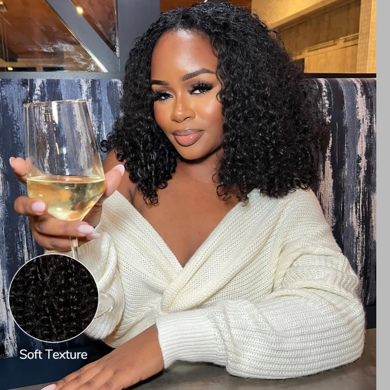 XYS Hair 5x5 Pre-Everything Deep Curly Wig With Pre Bleached Knots Plucked Hairline