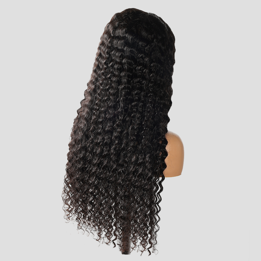 XYS Hair Deep Wave Wigs 13x4 Pre-Bleached HD Lace Frontal Wig Invisible Knots