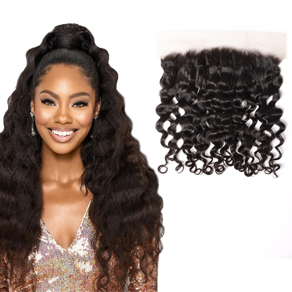XYS Hair Loose Wave Virgin Hair 13x4 Transparent Lace Frontal
