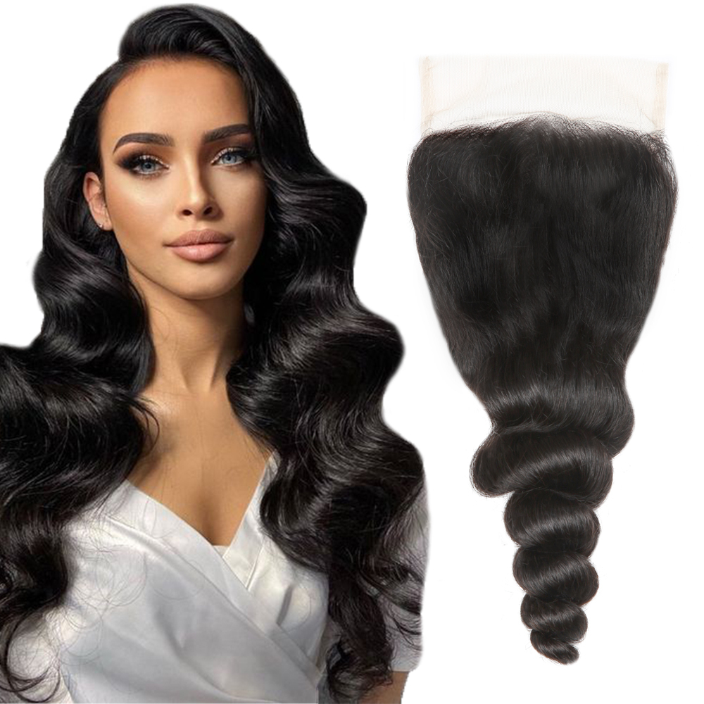 XYS Hair Loose Curly 5x5 Transparent Lace Closure