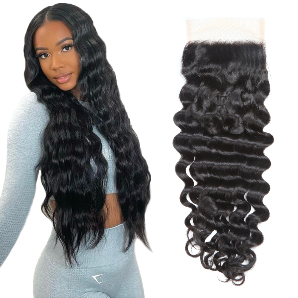 XYS Hair Loose Wave Hair 5x5 Transparent Lace Closure