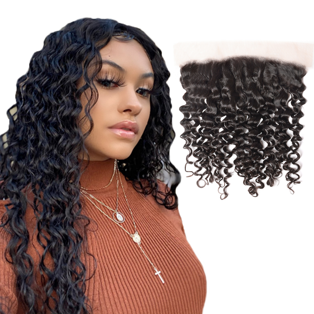 XYS Hair Water Wave Hair 13x4 Transparent Lace Frontal