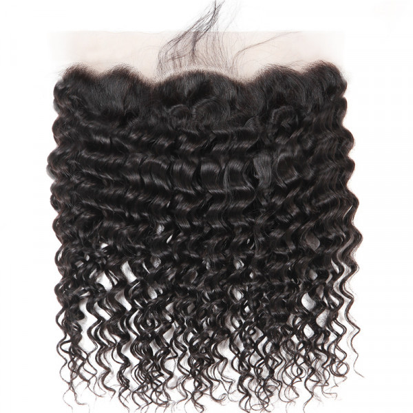 XYS Hair Deep Wave Virgin Hair 13x4 Transparent Lace Frontal With Baby Hair
