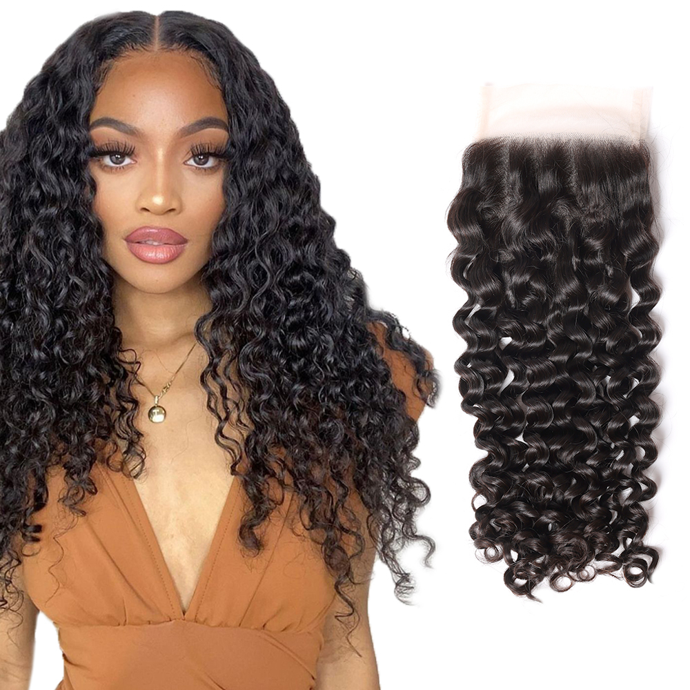 XYS Hair Water Wave Hair 5x5 Transparent Lace Closure
