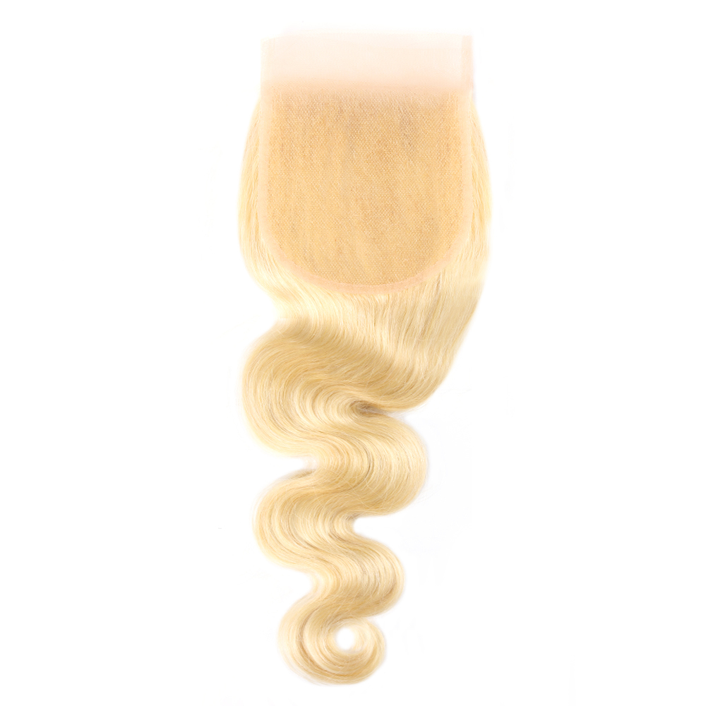 XYS Hair 613 Blonde Body Wave Virgin Hair 5x5 Transparent Lace Closure