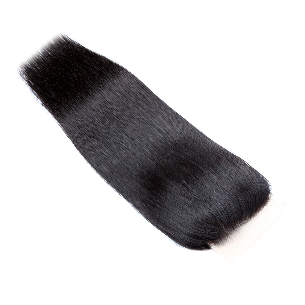 XYS Hair Straight Human Hair 5x5 Transparent Lace Closure With Natural hairline