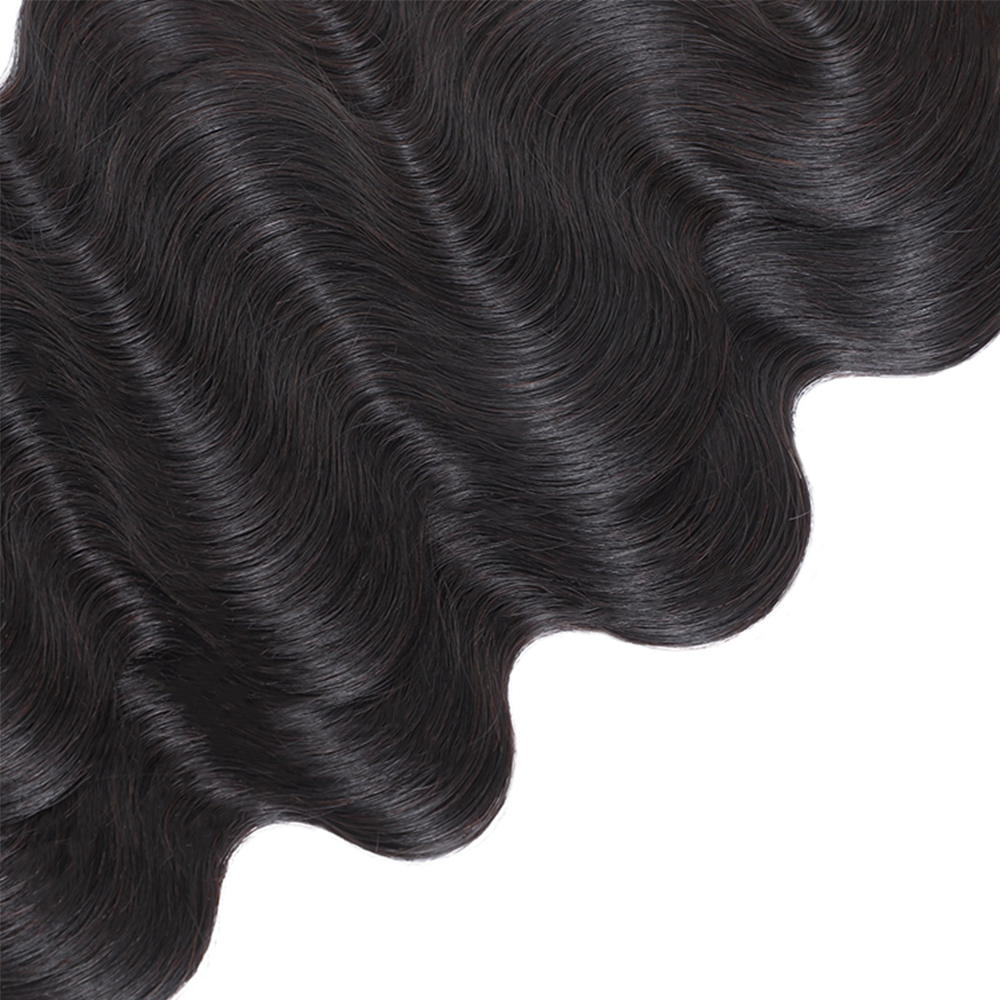 XYS Hair Body Wave Human Hair 5x5 Transparent Lace Closure Nature Color