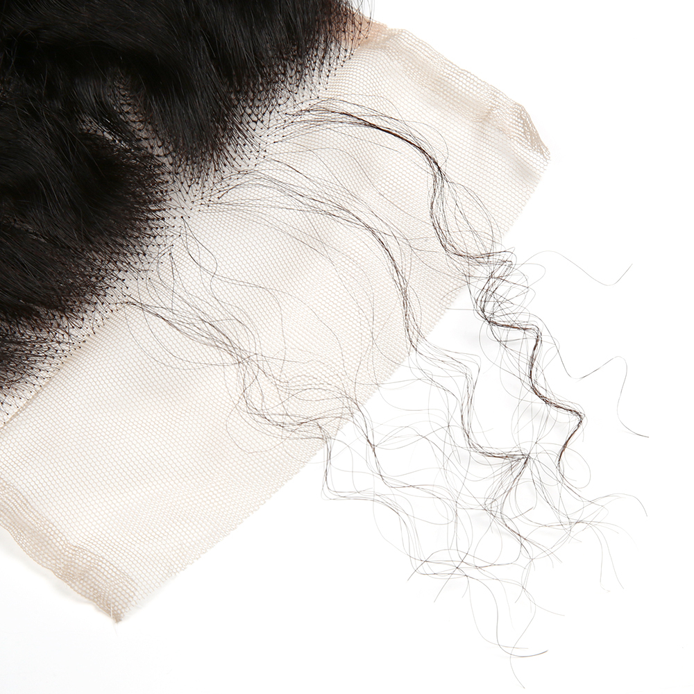 XYS Hair Deep Curly Hair 5x5 Transparent Lace Closure With Natural Hairline