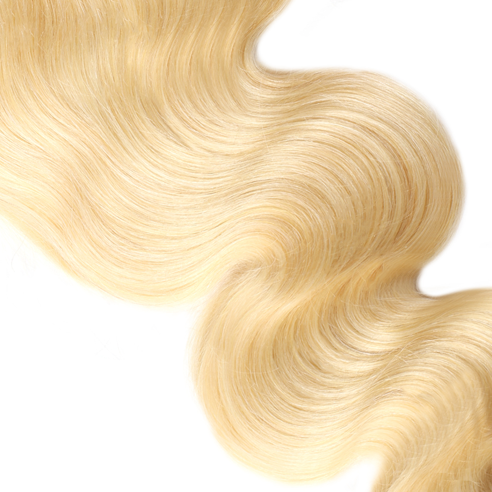 XYS Hair 613 Blonde Body Wave Virgin Hair 5x5 Transparent Lace Closure