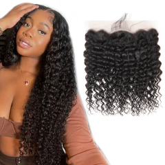XYS Hair Deep Wave Virgin Hair 13x4 Transparent Lace Frontal With Baby Hair