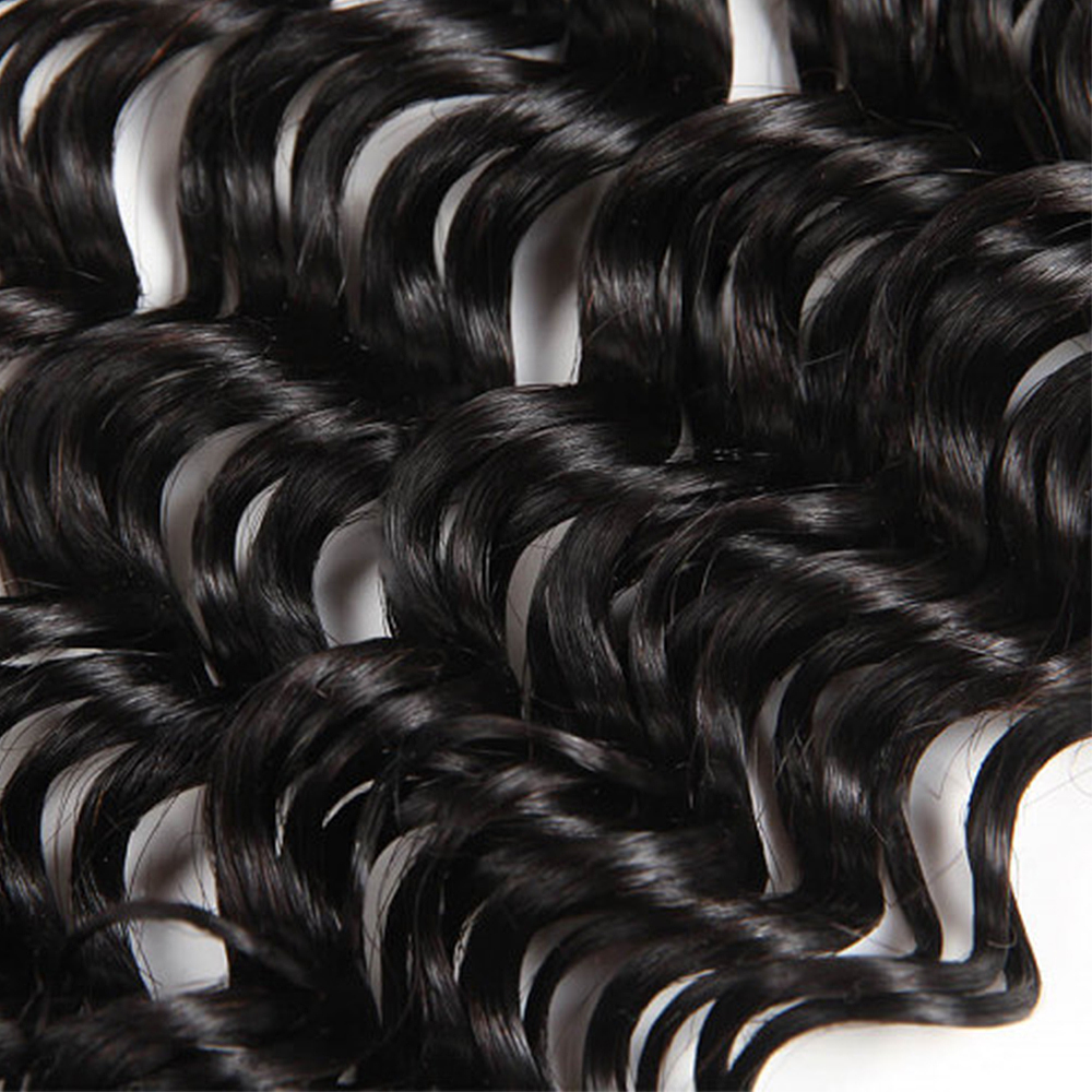 XYS Hair Deep Wave Virgin Human Hair 5x5 Transparent Lace Closure