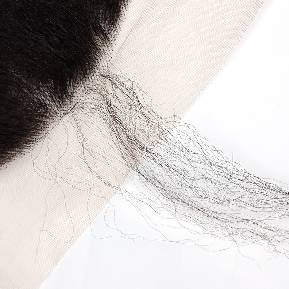 XYS Hair Kinky Straight Hair 13x4 Transparent Lace Frontal