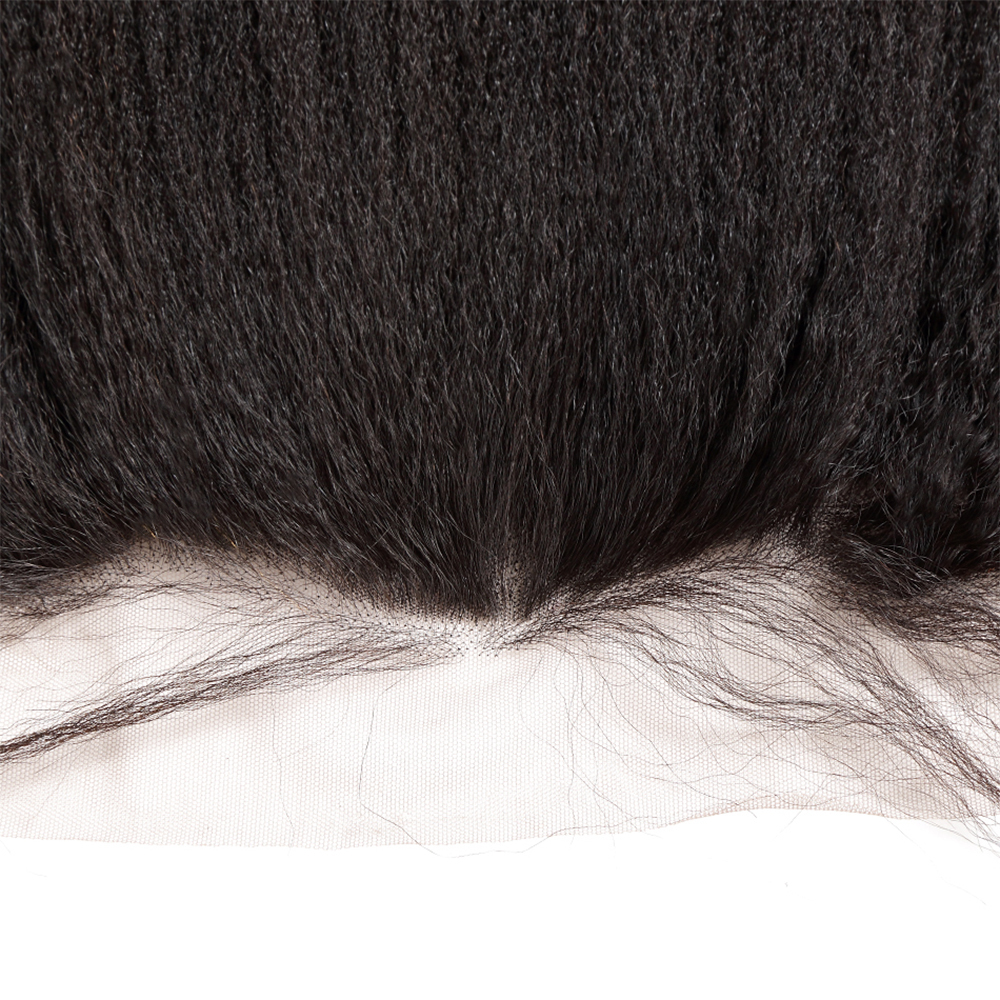 XYS Hair Kinky Straight Hair 13x4 Transparent Lace Frontal
