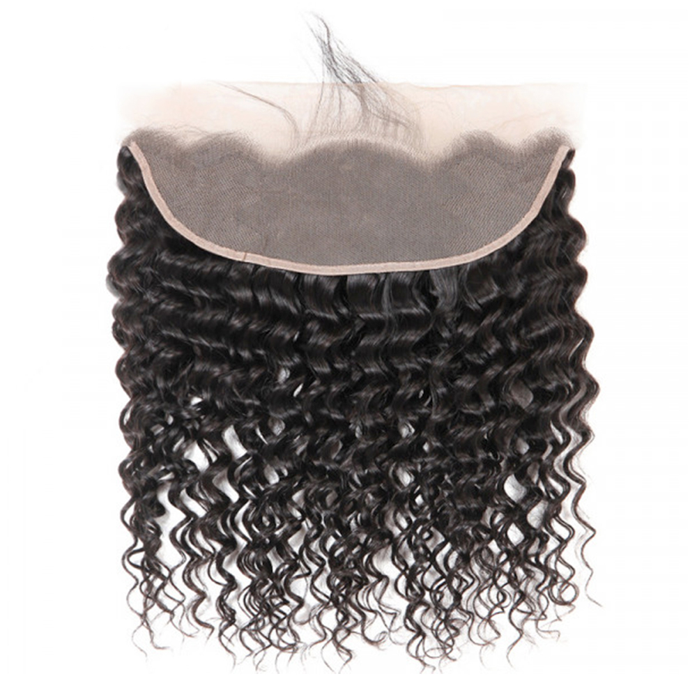 XYS Hair Deep Wave Virgin Hair 13x4 Transparent Lace Frontal With Baby Hair