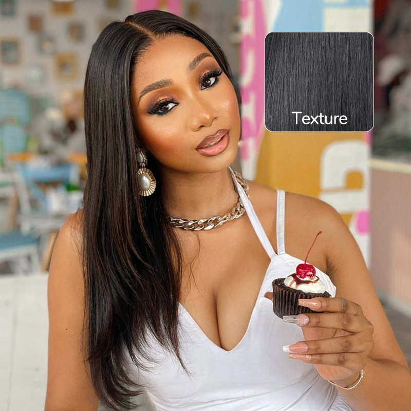 XYS Hair 7x6 HD Lace Straight Glueless Wigs With Pre-Bleached Invisible Knots