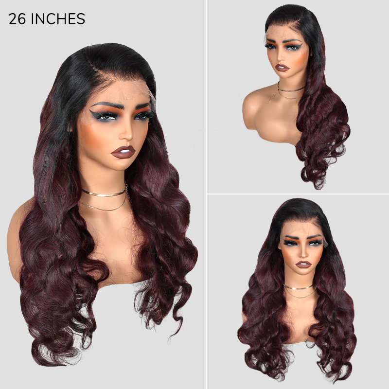 XYS Hair 7x6 Chic Burgundy 99J Body Wave Glueless HD Lace 100% Human Hair