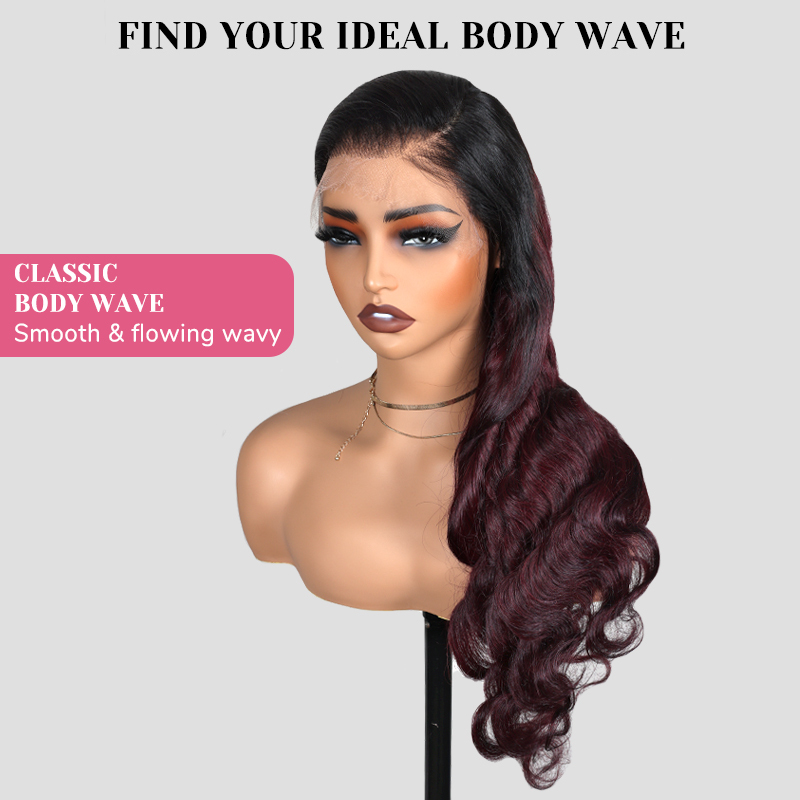 XYS Hair 7x6 Chic Burgundy 99J Body Wave Glueless HD Lace 100% Human Hair