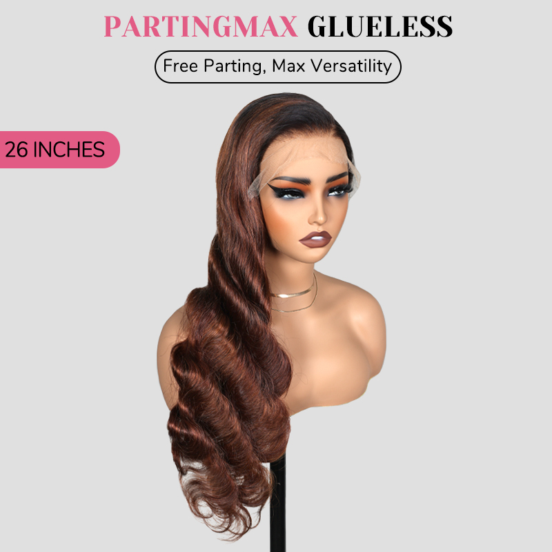 XYS Hair 7x6 1B/4# Ombre Brown Hair 100% Virgin Human Hair Body Wave Wig Weave