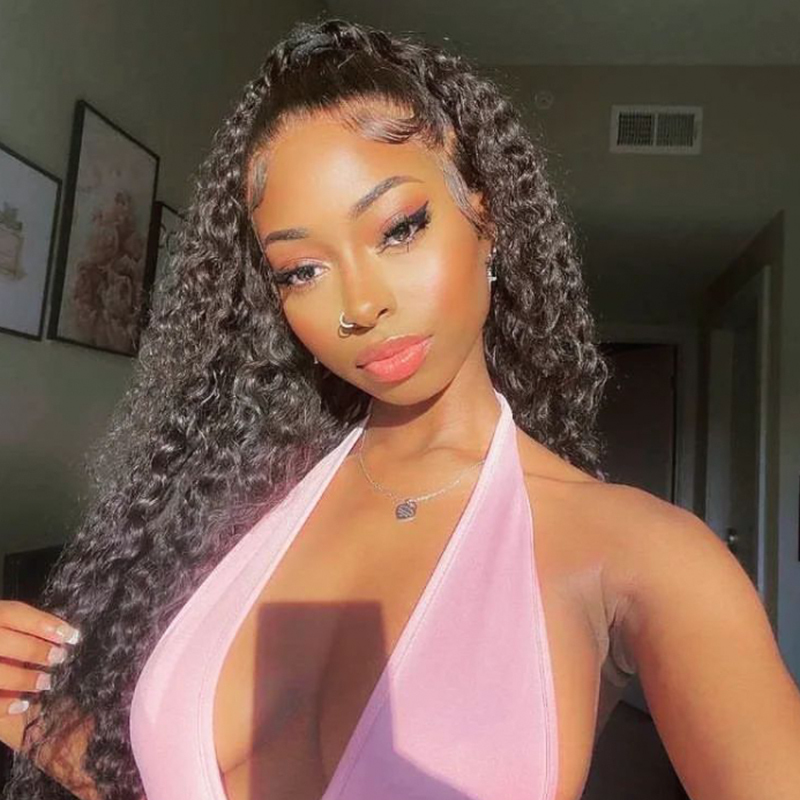 XYS Hair Deep Wave Wigs Full Lace Wigs With Pre-Plucked Hairline