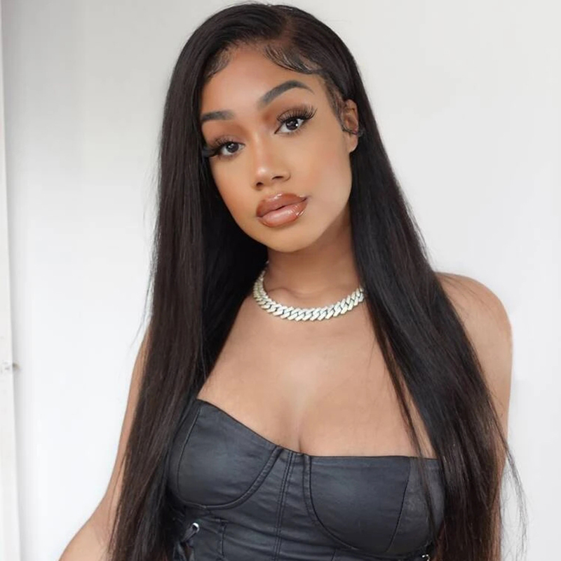 XYS Hair Straight Full Lace Wigs With Pre-Plucked Hairline