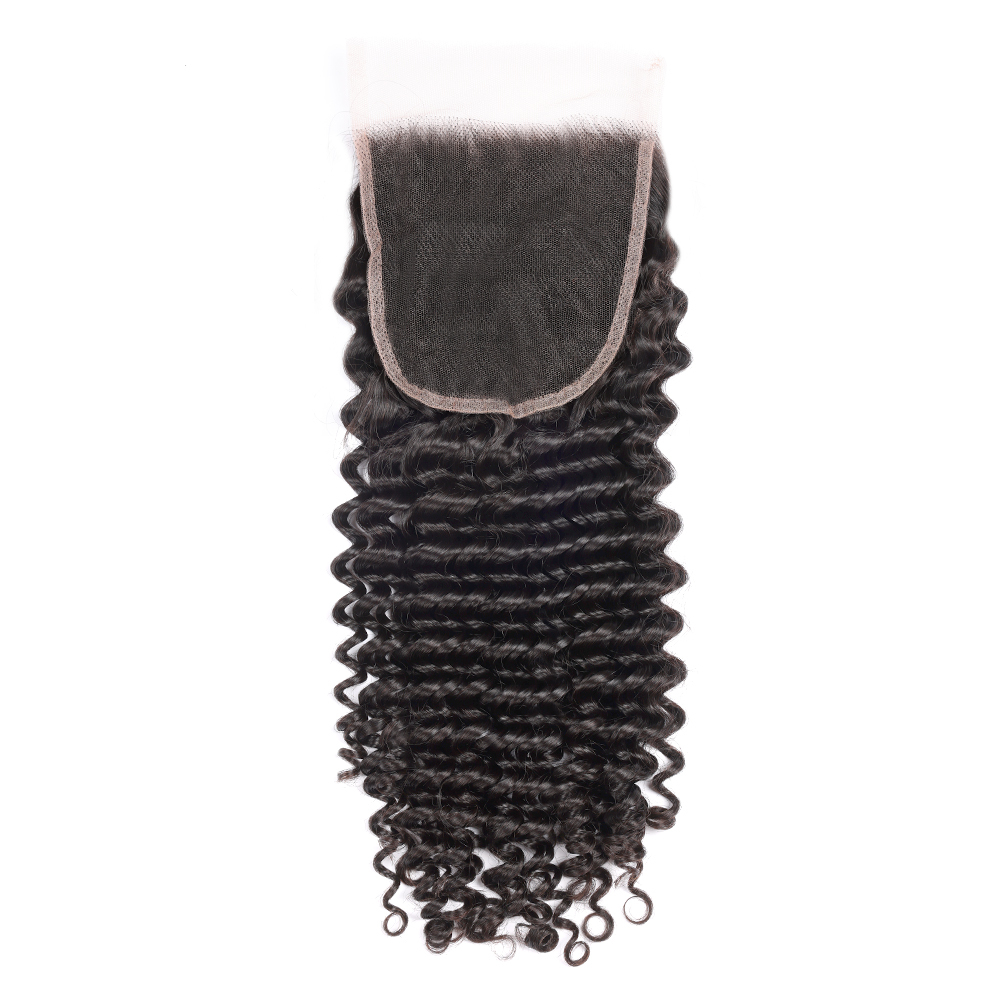 XYS Hair Deep Wave Human Hair 5x5 HD Lace Closure Undetectable Invisible