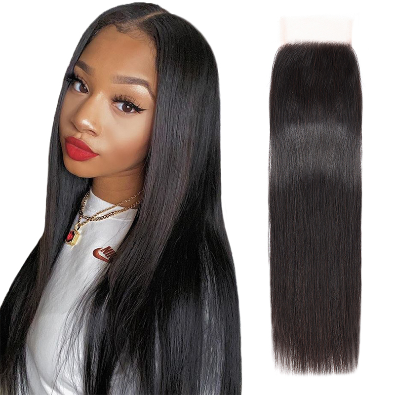 XYS Hair Straight Human Hair 4x4 HD Lace Closure Free Part