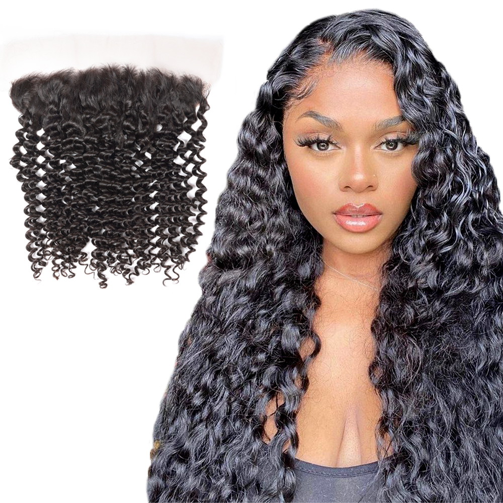 XYS Hair Deep Wave Hair 13x4 HD Lace Frontal with Natural Hairline