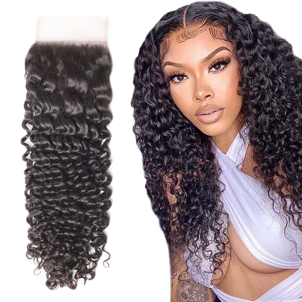 XYS Hair Deep Wave Hair 4x4 HD Lace Closure