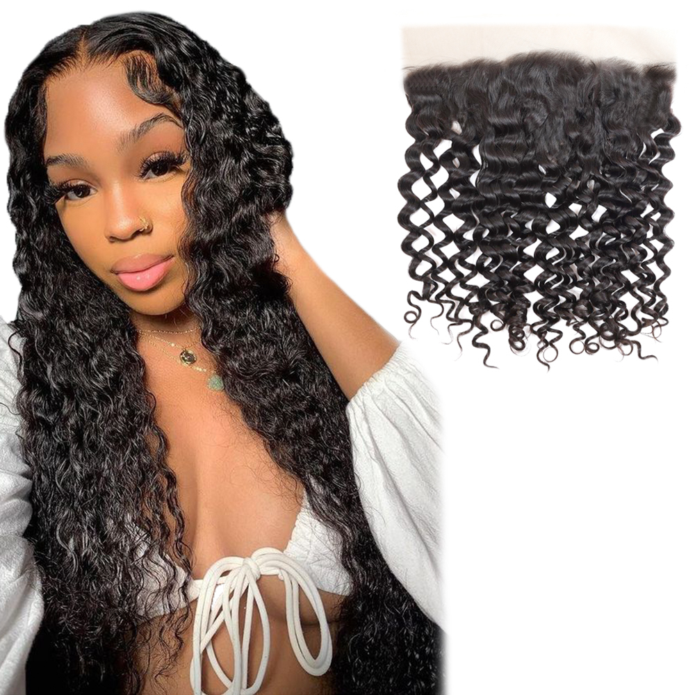 XYS Hair Water Wave Hair 13x4 HD Lace Frontal With Pre-Plucked